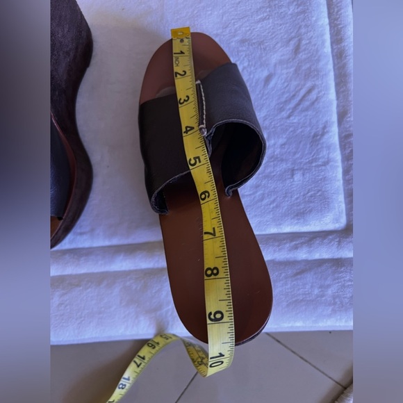 Colin Stuart Suede Mule Platform Sandals Slides Lightweight Size 8 Brown leather - Picture 9 of 16